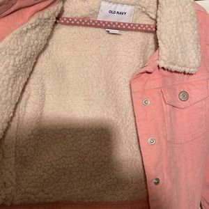 Old navy corduroy and fleece jean style jacket